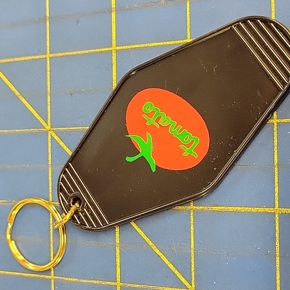 La Ti Da Handmade Creations Accessories - Tomato Motel 4" Keychain - Green and Red